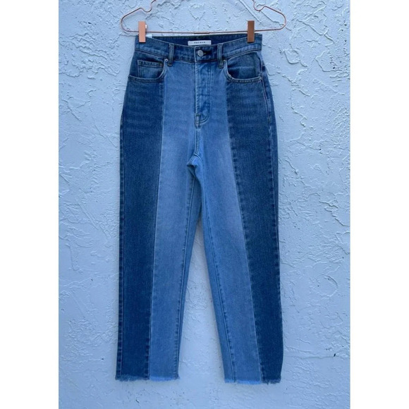 Pacsun Womens Two Tones High Rise Straight Leg Denim Jeans Blue Sz 23 - Picture 1 of 16